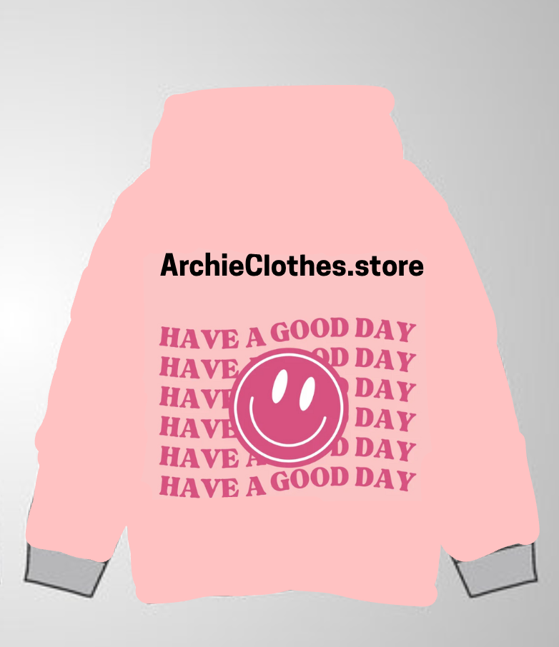 Archie Have A Good Day Hoodie Pink Varient